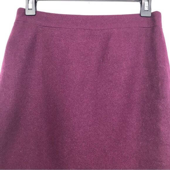 J. Crew The Pencil Skirt Burgundy Wool Blend Skirt - Picture 4 of 9